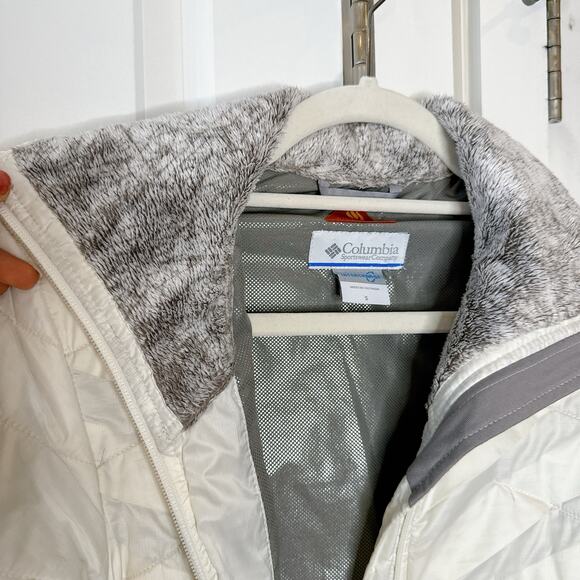 COLUMBIA White Kaleidaslope II Jacket Omni-Heat Insulated Thermal Coat | Small - Picture 15 of 15